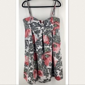 MAGGY LONDON Pink & Gray Floral Dress Size 14
